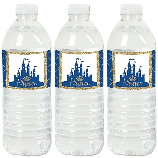 Big Dot of Happiness Royal Prince Charming - Baby Shower or Birthday Party Water Bottle Sticker Labels - Set of 20 {1}