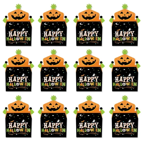 Big Dot of Happiness Jack-O'-Lantern Halloween - Treat Box Party Favors - Kids Halloween Party Goodie Gable Boxes - Set of 12 {6}