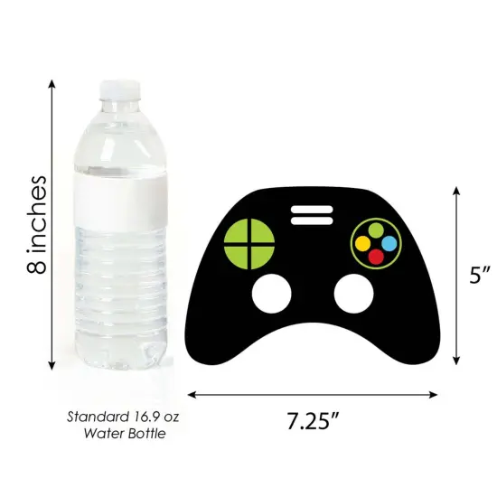 Big Dot of Happiness Game Zone - Game Controller Decorations DIY Pixel Video Game Party or Birthday Party Essentials - Set of 20 {6}