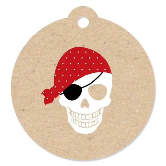Big Dot of Happiness Beware of Pirates - Pirate Birthday Party Favor Gift Tags (Set of 20) {1}