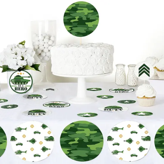 Big Dot of Happiness Camo Hero - Army Military Camouflage Party Giant Circle Confetti - Party Decorations - Large Confetti 27 Count {6}
