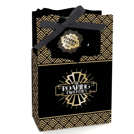 Big Dot of Happiness Roaring 20's - 1920s Art Deco Jazz Party Favor Boxes - Set of 12 {1}