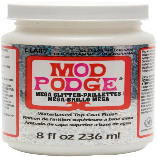 Plaid Mod Podge Mega Glitter Hologram-8oz {1}