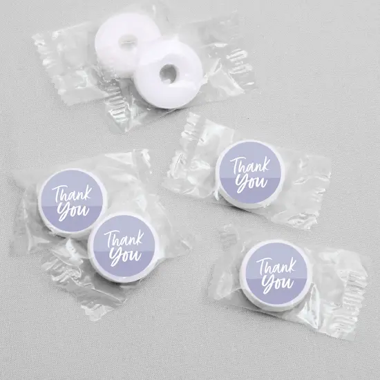 Big Dot of Happiness Purple Elegantly Simple - Guest Party Favors Round Candy Sticker Favors - Labels Fits Chocolate Candy (1 sheet of 108) {4}