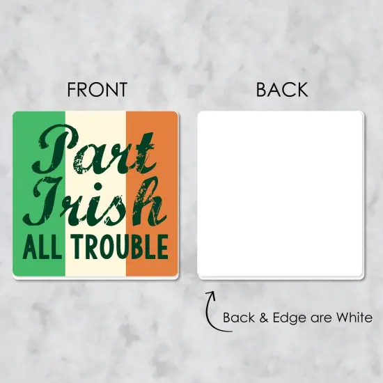 Big Dot of Happiness St. Patrick's Day - Funny Saint Paddy's Day Party Decorations - Drink Coasters - Set of 6 {7}