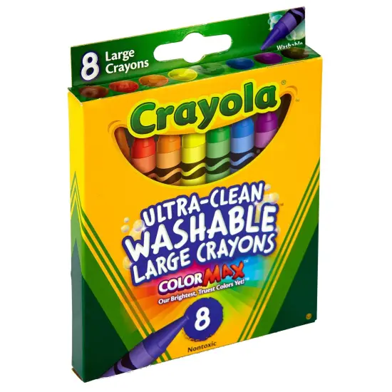 Crayola Large Washable Crayons-8/Pkg {2}