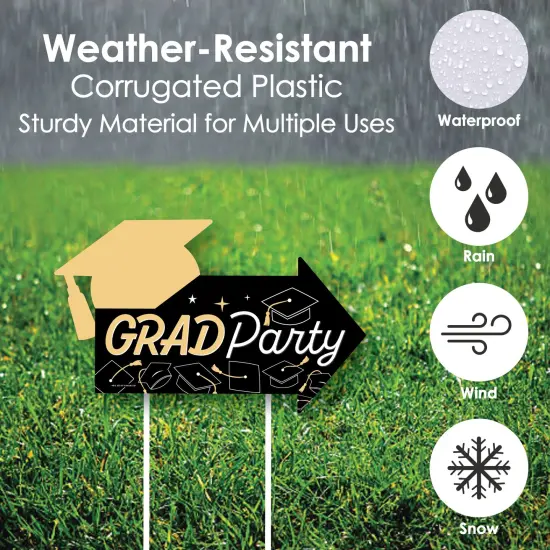 Big Dot of Happiness Goodbye High School, Hello College - Graduation Party Yard Sign with Stakes - Double Sided Outdoor Lawn Sign - Set of 3 {4}