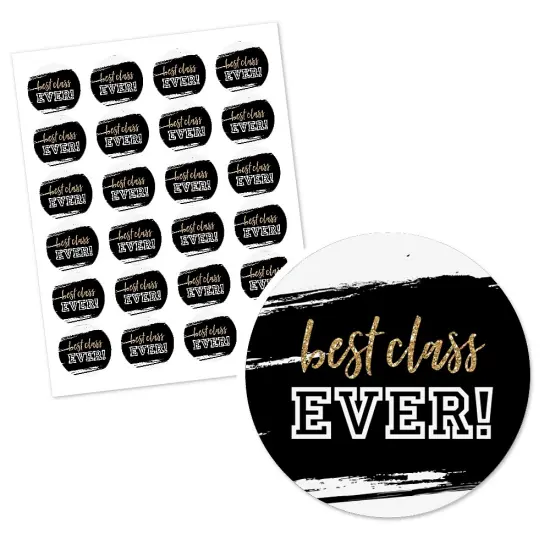 Big Dot of Happiness Reunited - School Class Reunion Party Circle Sticker Labels - 24 Count {4}