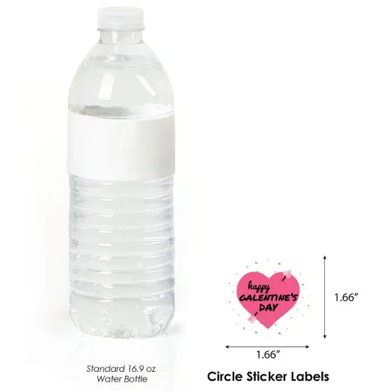 Big Dot of Happiness Be My Galentine - Galentine's and Valentine's Day Party Circle Sticker Labels - 24 Count {4}