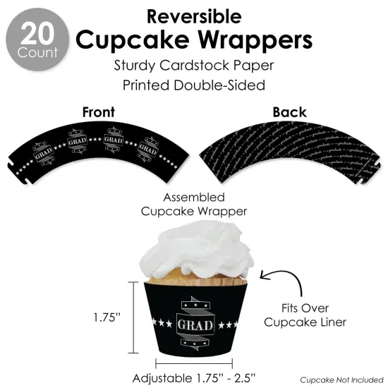 Big Dot of Happiness Graduation Cheers - Graduation Party Favors and Cupcake Kit - Fabulous Favor Party Pack - 100 Pieces {6}