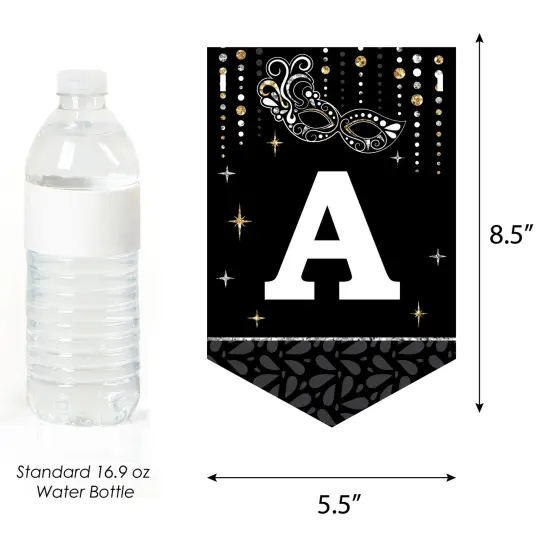 Big Dot of Happiness Masquerade - Mask Party Bunting Banner - Party Decorations - A Masquerade To Remember {4}