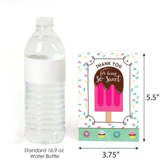 Big Dot of Happiness Sweet Shoppe - Candy and Bakery Birthday Party or Baby Shower Thank You Cards (8 count) {4}