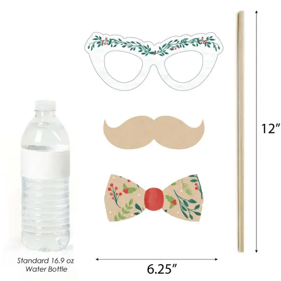 Big Dot of Happiness Feliz Navidad - Holiday and Spanish Christmas Party Photo Booth Props Kit - 20 Count {6}