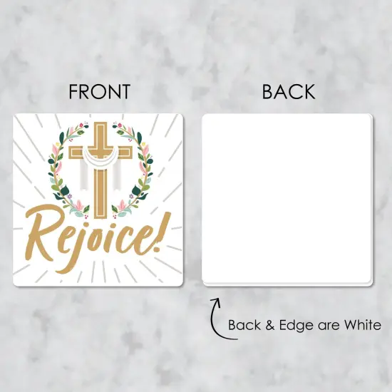 Big Dot of Happiness Religious Easter - Christian Holiday Party Decorations - Drink Coasters - Set of 6 {7}