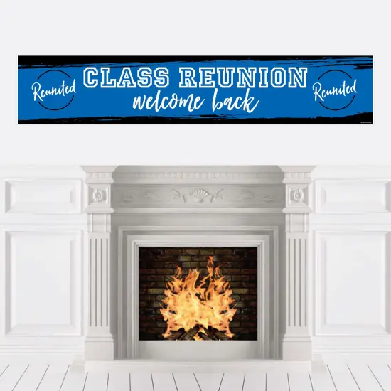 Big Dot of Happiness Reunited Blue - Royal Blue School Class Reunion Party Decorations Party Banner {1}