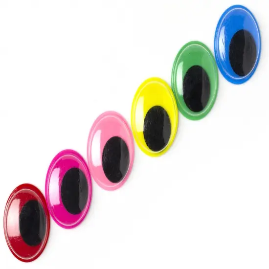 CousinDIY Paste-On Wiggle Eyes 20mm 50/Pkg-Black {3}