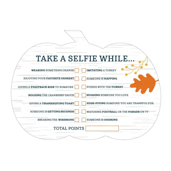 Big Dot of Happiness Happy Thanksgiving - Selfie Scavenger Hunt - Fall Harvest Party Game - Set of 12 {3}