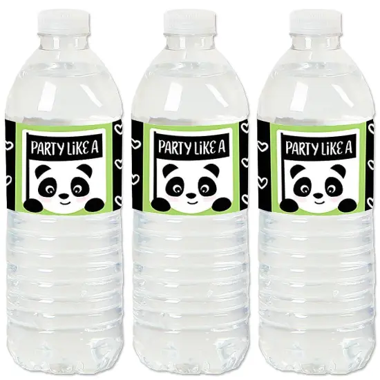 Big Dot of Happiness Party Like a Panda Bear - Baby Shower or Birthday Party Water Bottle Sticker Labels - Set of 20 {1}