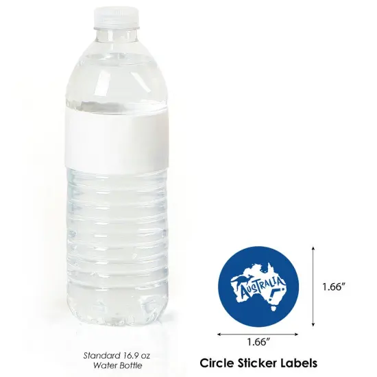 Big Dot of Happiness Australia Day - G'Day Mate Aussie Party Circle Sticker Labels - 24 Count {4}