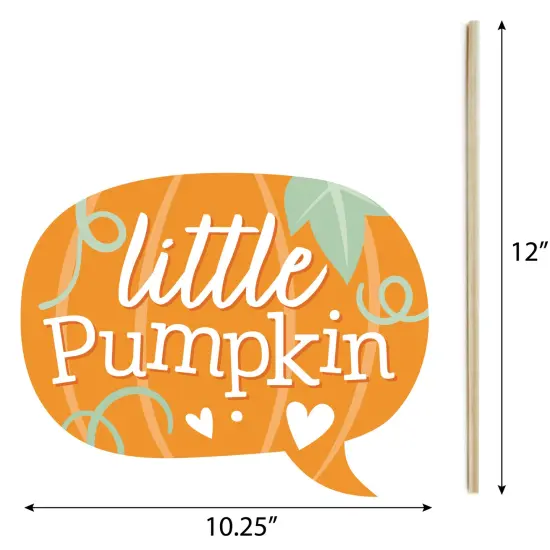 Big Dot of Happiness Little Pumpkin - Fall Birthday Party or Baby Shower Photo Booth Props Kit - 20 Count {7}