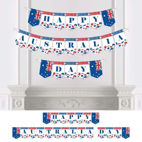 Big Dot of Happiness Australia Day - G'Day Mate Aussie Party Bunting Banner - Party Decorations - Happy Australia Day {1}