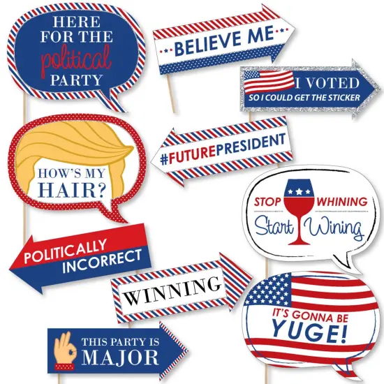 Big Dot of Happiness Funny Election - Political Election Party Photo Booth Props Kit - 10 Piece {1}