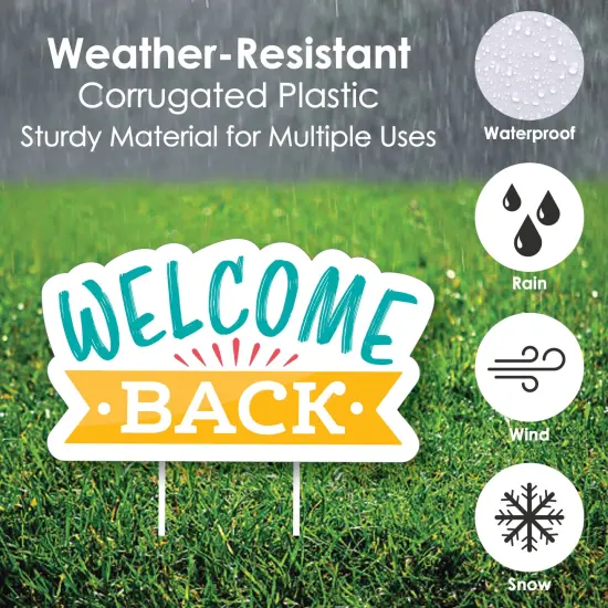 Big Dot of Happiness Welcome Back - Yard Sign and Outdoor Lawn Decorations - We Missed You Yard Signs - Set of 8 {4}