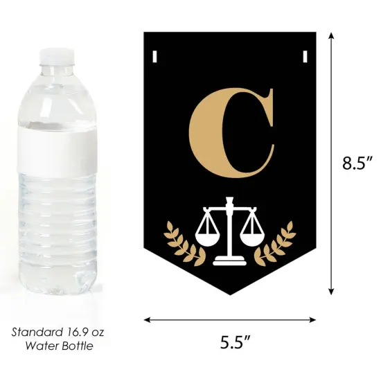 Big Dot of Happiness Law School Grad - Future Lawyer Graduation Party Bunting Banner - Party Decorations - Law School Grad {4}