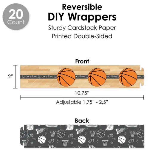 Big Dot of Happiness Nothin&rsquo; But Net - Basketball - Baby Shower or Birthday Party Favors and Cupcake Kit - Fabulous Favor Party Pack - 100 Pieces {4}