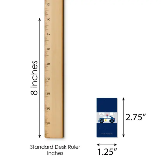 Big Dot of Happiness Calling All Units - Police - Mini Candy Bar Wrapper Stickers - Cop Birthday Party or Baby Shower Small Favors - 40 Count {6}