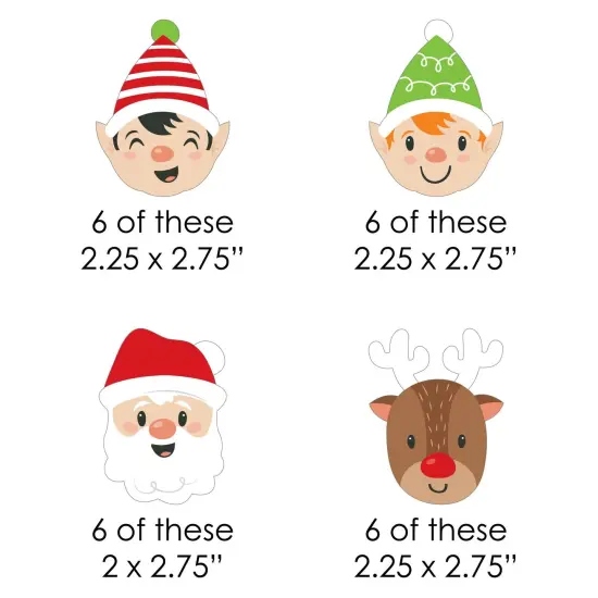 Big Dot of Happiness Very Merry Christmas - DIY Shaped Holiday Santa Claus Party Cut-Outs - 24 Count {3}