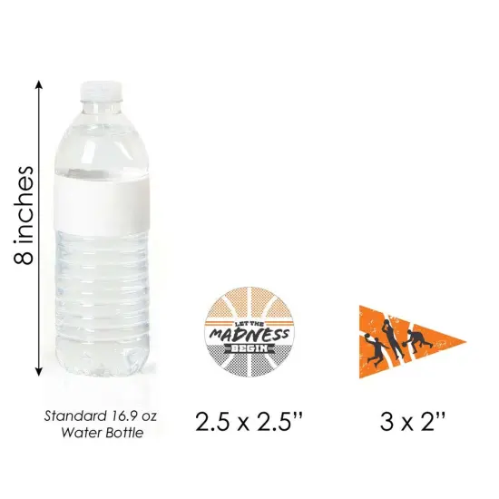 Big Dot of Happiness Basketball - Let the Madness Begin - DIY Shaped College Basketball Party Cut-Outs - 24 Count {7}