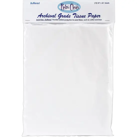 Retro Clean Archival Grade Tissue Paper - Buffered-24"X36" 12/Pkg {1}