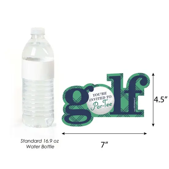 Big Dot of Happiness Par-Tee Time - Golf - Shaped Fill-in Invitations - Birthday or Retirement Party Invitation Cards with Envelopes - Set of 12 {6}