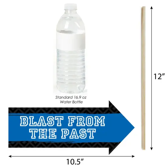 Big Dot of Happiness Funny Reunited Blue - Royal Blue School Class Reunion Party Photo Booth Props Kit - 10 Piece {4}