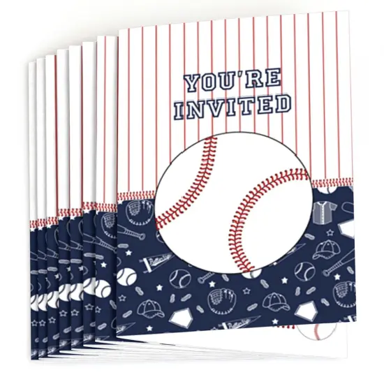 Big Dot of Happiness Batter Up - Baseball - Fill In Baby Shower or Birthday Party Invitations (8 count) {3}