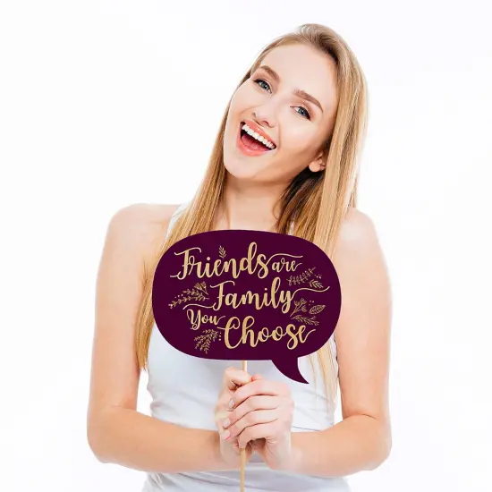 Big Dot of Happiness Elegant Thankful for Friends - Friendsgiving Thanksgiving Party Photo Booth Props Kit - 20 Count {4}