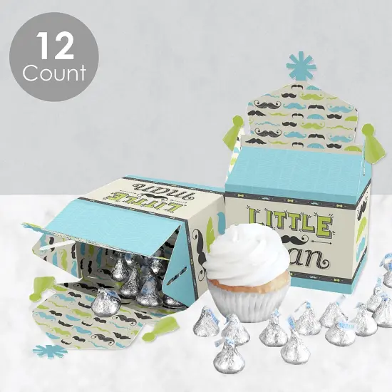 Big Dot of Happiness Dashing Little Man Mustache Party - Treat Box Party Favors - Baby Shower or Birthday Party Goodie Gable Boxes - Set of 12 {4}