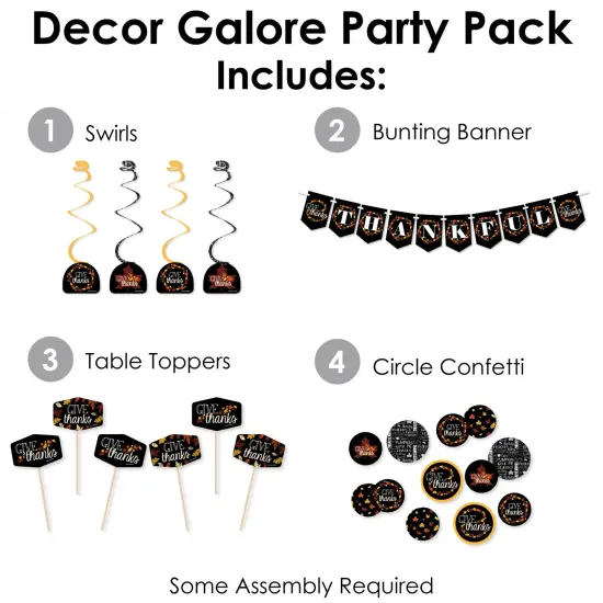 Big Dot of Happiness Give Thanks - Thanksgiving Party Supplies Decoration Kit - Decor Galore Party Pack - 51 Pieces {3}