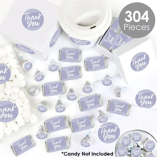 Big Dot of Happiness Purple Elegantly Simple - Guest Party Favors Candy Favor Sticker Kit - 304 Pieces {3}