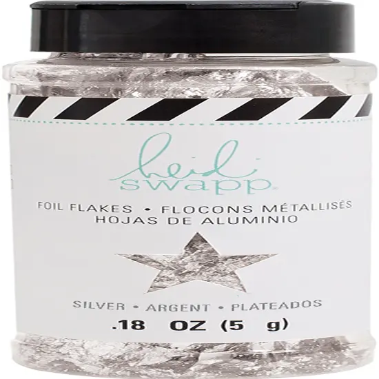 Heidi Swapp Foil Flakes .18oz-Silver {1}
