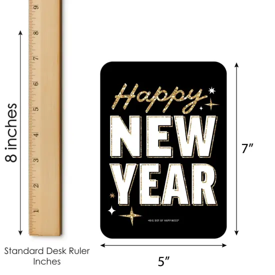 Big Dot of Happiness Hello New Year - Bar Bingo Cards and Markers - NYE Party Bingo Game - Set of 18 {6}