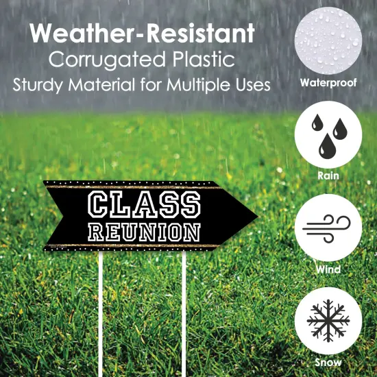Big Dot of Happiness Reunited - School Class Reunion Party Sign Arrow - Double Sided Directional Yard Signs - Set of 2 {4}