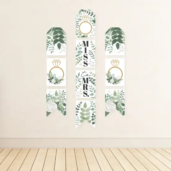 Big Dot of Happiness Boho Botanical Bride - Vertical Door Banners - Greenery Bridal Shower & Wedding Party Wall Decoration Kit - Indoor Door Decor {4}