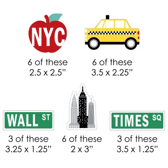 Big Dot of Happiness NYC Cityscape - Paper Straw Decor - New York City Party Striped Decorative Straws - Set of 24 {3}