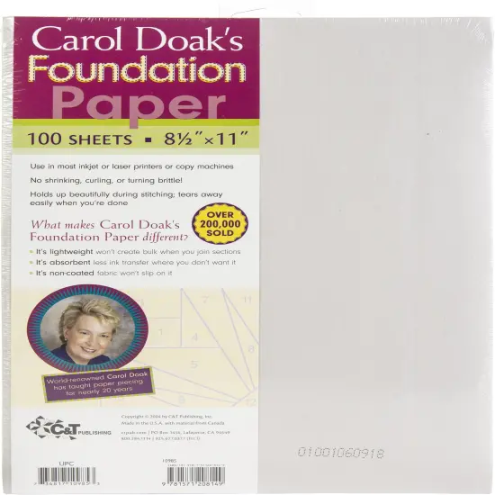 C&T Publishing Carol Doak's Foundation Paper 100/Pkg-8.5"X11" {1}
