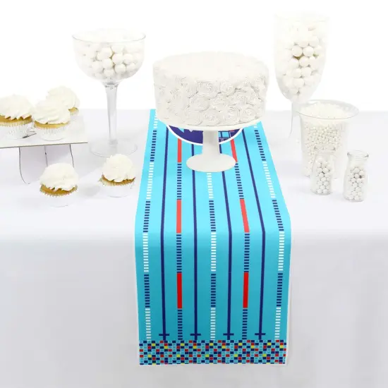 Big Dot of Happiness Making Waves - Swim Team - Petite Swimming Party or Birthday Party Paper Table Runner - 12 x 60 inches {3}