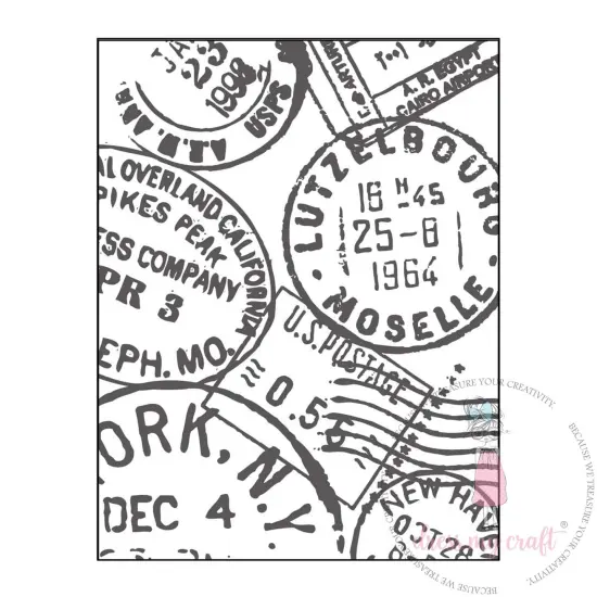 Dress My Craft Embossing Folder 4.25"X5.75"-Post Card {5}