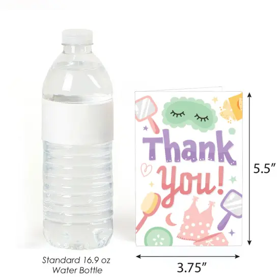 Big Dot of Happiness Pajama Slumber Party - Girls Sleepover Birthday Party Thank You Cards (8 count) {4}