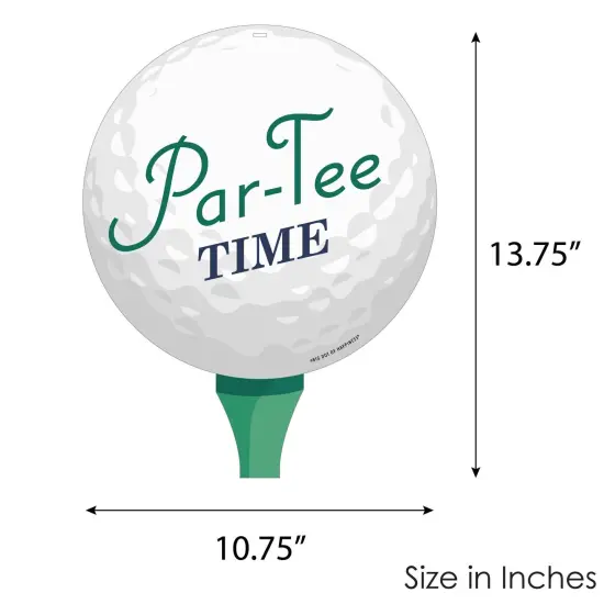 Big Dot of Happiness Par-Tee Time - Golf - Hanging Porch Birthday or Retirement Party Outdoor Decorations - Front Door Decor - 1 Piece Sign {7}